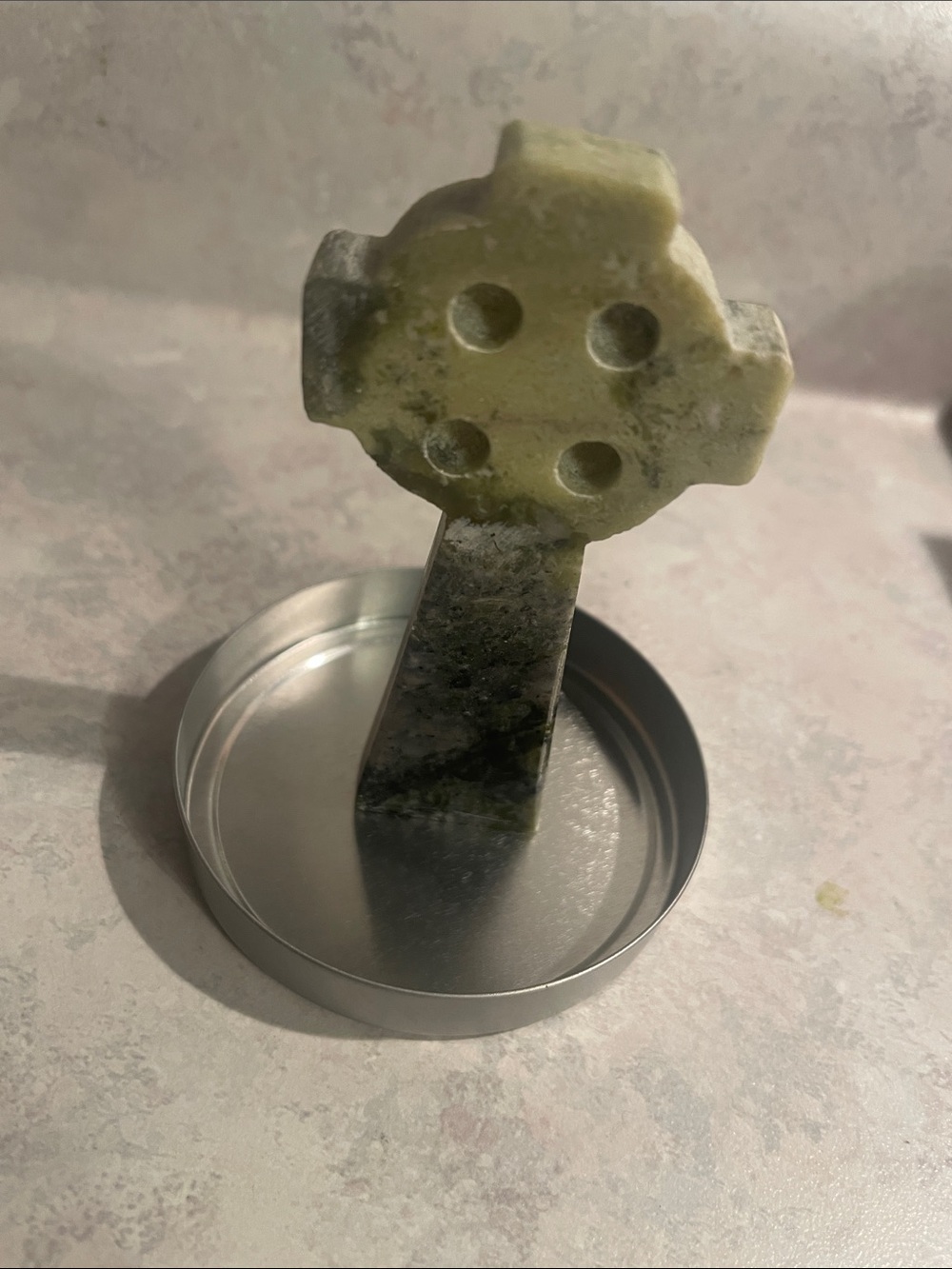 Celtic Cross Carved in Connemara Marble